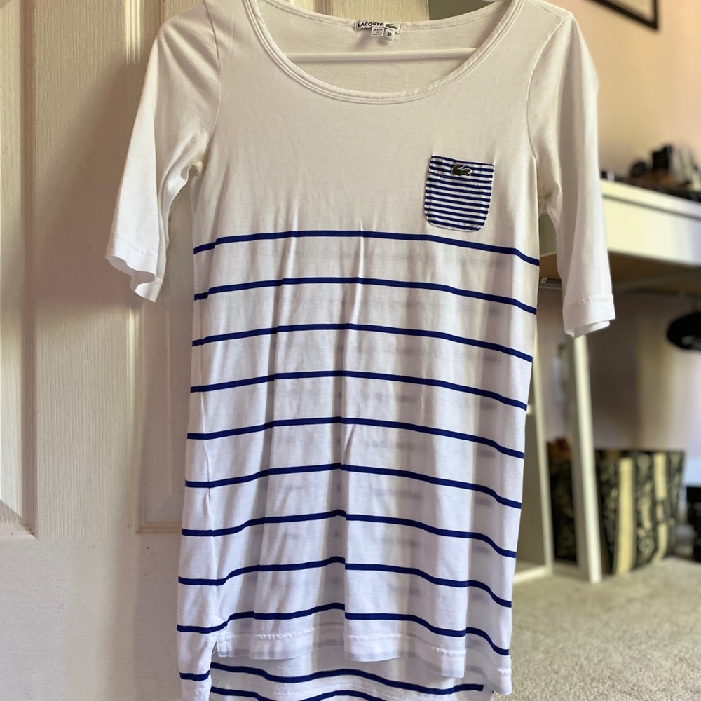 Lacoste striped tunic top